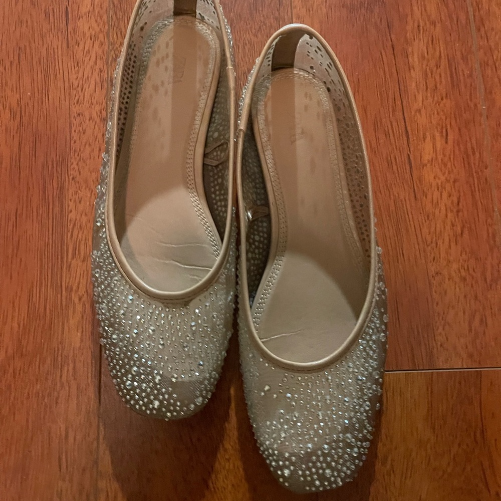 Zara Sparkling Rhinestone Flats